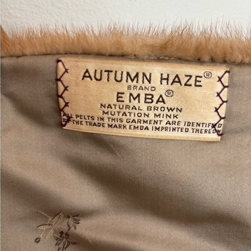 Ben Sherman Mutation Mink Stole In Natural Brown Vintage 60s - Picture 11 of 12